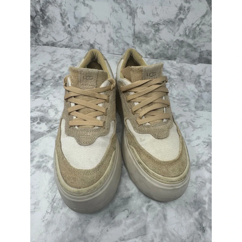 UGG Marin Lace Sand White Suede Platform chunky /Y2k /90's Sneakers 8.5